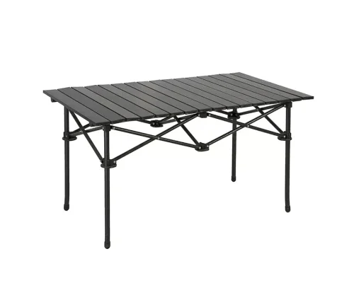 Складаний туристичний стіл 120×55×50 см чорний - мініатюра 7