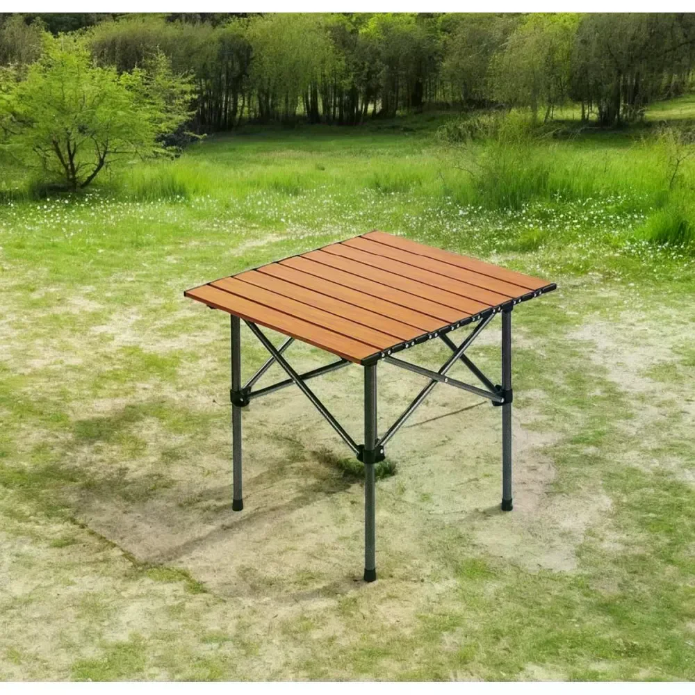 Складаний туристичний стіл 50×55×50 см коричневий - мініатюра 7