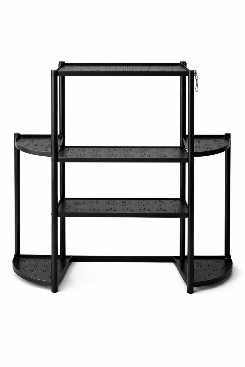 Металева підставка для квітів на 6 полиць чорна - мініатюра 2