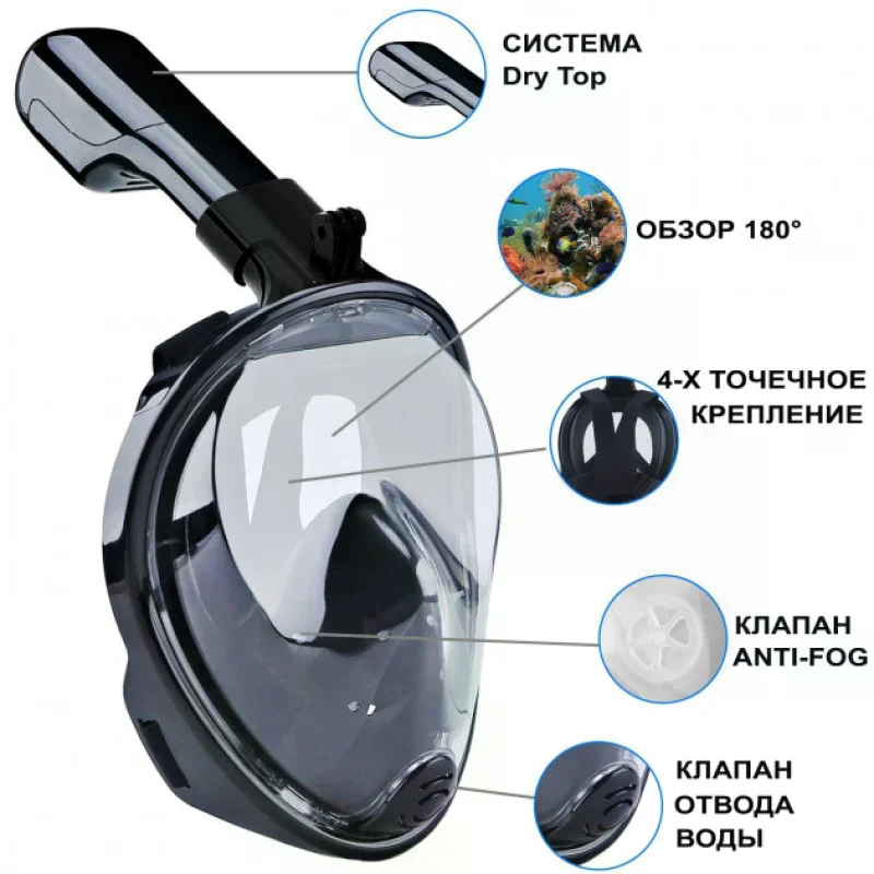 Маска повнолицева Tribord Freebreath для снорклінгу та плавання - мініатюра 4