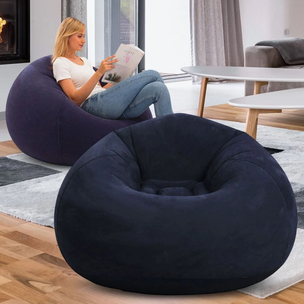 Надувне крісло-мішок Inflatable Sofa чорне - мініатюра 3