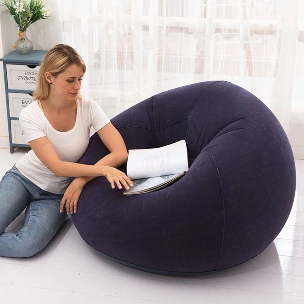 Надувне крісло-мішок Inflatable Sofa чорне - мініатюра 4