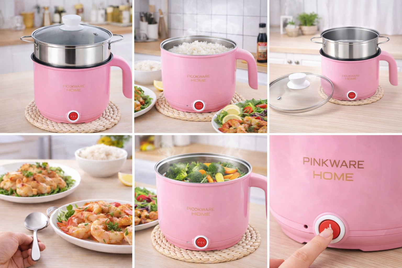 Електрокаструля-пароварка LY-1076 1.5 л для супу, рису і овочів - мініатюра 11