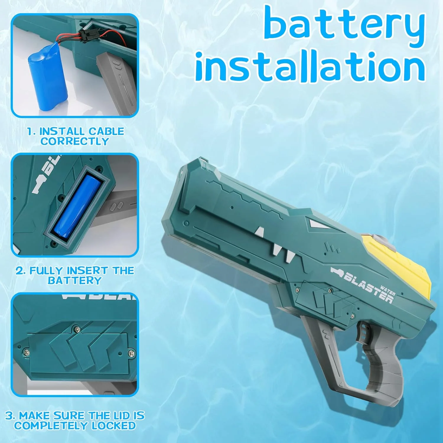 Водяний пістолет дитячий «Крокодил» Water Gun - мініатюра 5