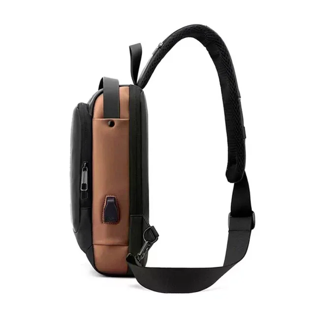 Нагрудна сумка Backpac XL-1514100 чорно-сіра маленька - мініатюра 2