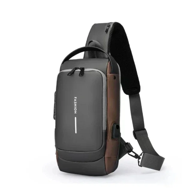 Нагрудна сумка Backpac XL-1514100 чорно-сіра маленька - мініатюра 3