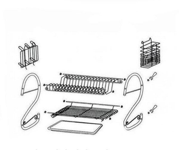 Органайзер - сушка для посуду сушарка з нержавіючої сталі BN-004 - мініатюра 4