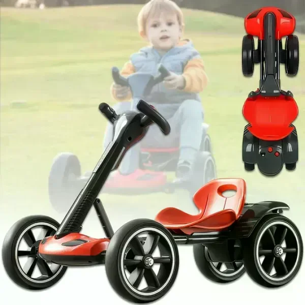 Дитячий електромобіль GO KART F1 з пультом і Bluetooth 390 Вт червоний - мініатюра 2