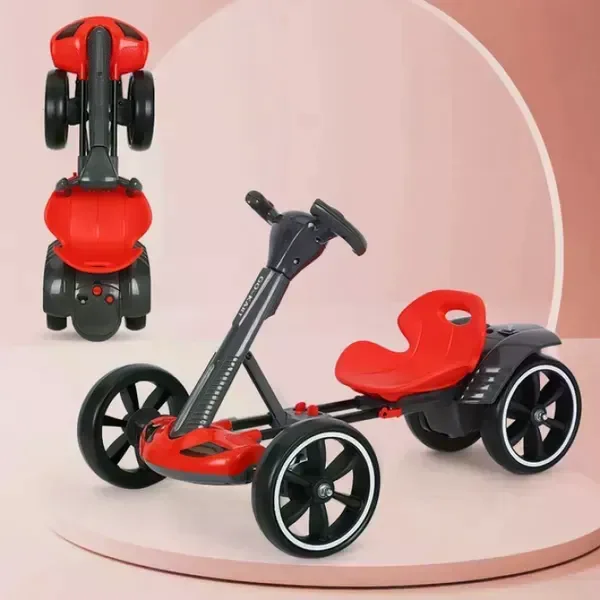 Дитячий електромобіль GO KART F1 з пультом і Bluetooth 390 Вт червоний - мініатюра 4