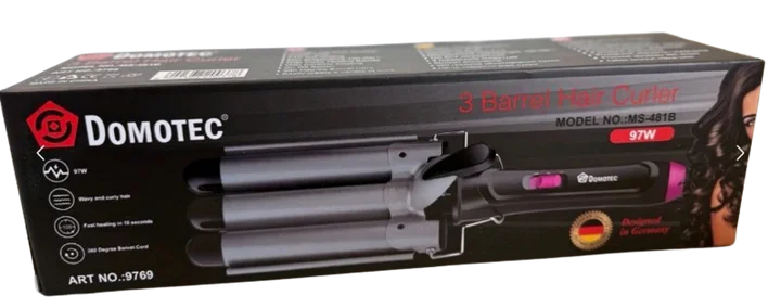Потрійна плойка Domotec MS-481B для завивки волосся - мініатюра 8