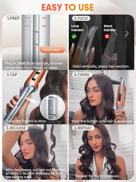Автоматична плойка для волосся Hair Curler-Bella для локонів і кучерів - мініатюра 6