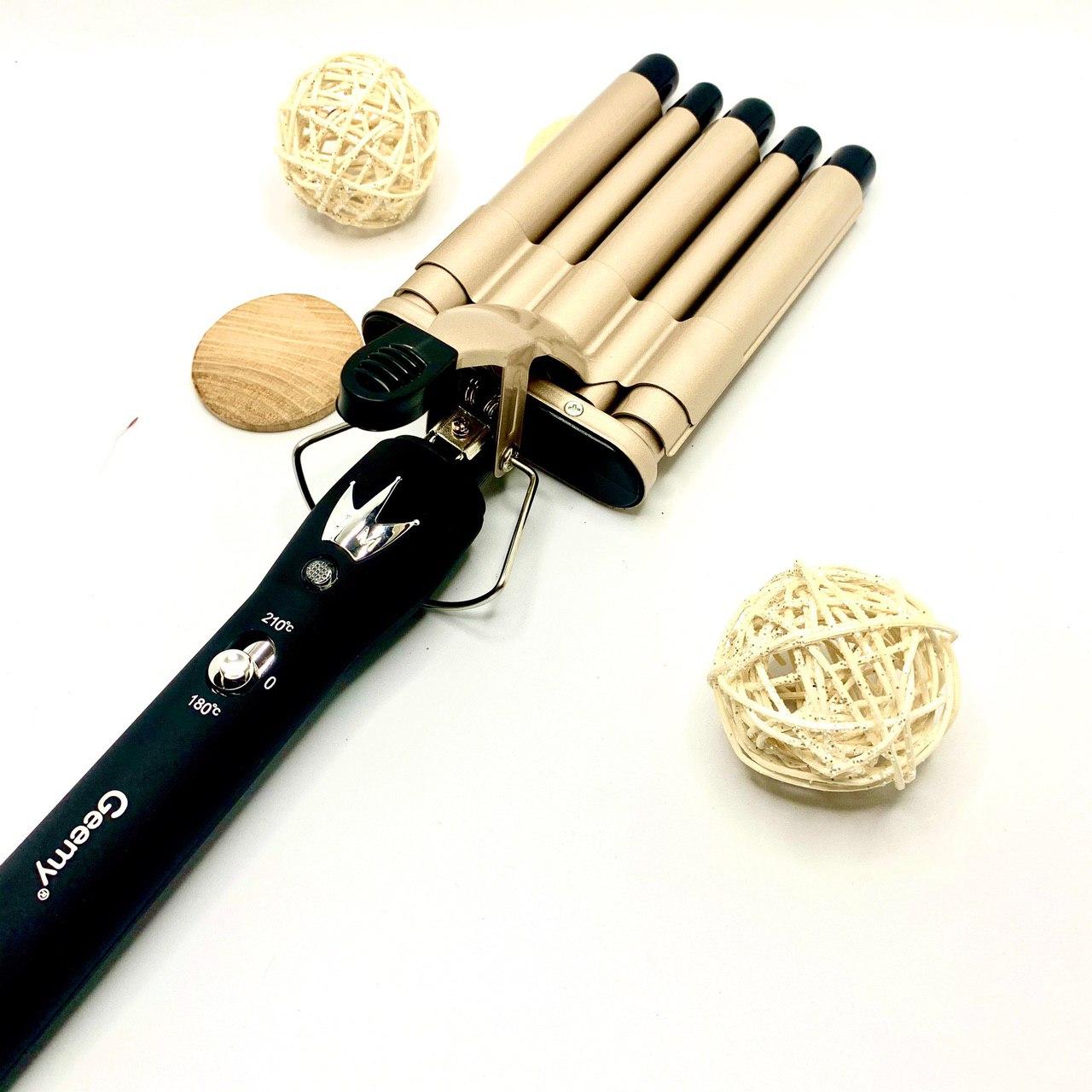 Плойка - щипці П'ять хвиль Gemei GM-2933 для створення красивих локонів ∙ Керамічне покриття