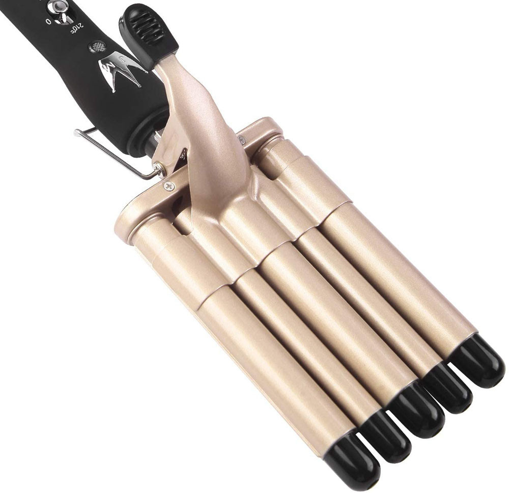 Плойка - щипці П'ять хвиль Gemei GM-2933 для створення красивих локонів ∙ Керамічне покриття - мініатюра 3