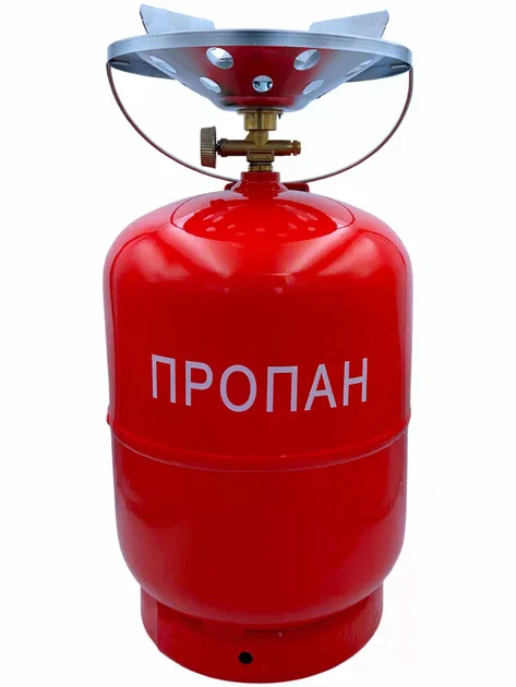 Газовий балон 12 л з пальником 22 см побутовий комплект - мініатюра 2