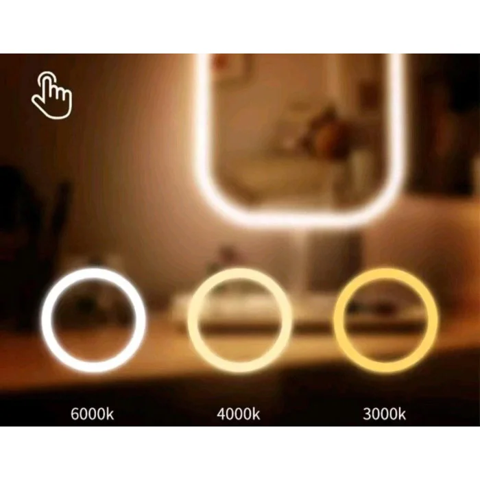 Настільне дзеркало для макіяжу KAR192 з LED-підсвіткою біле - мініатюра 3