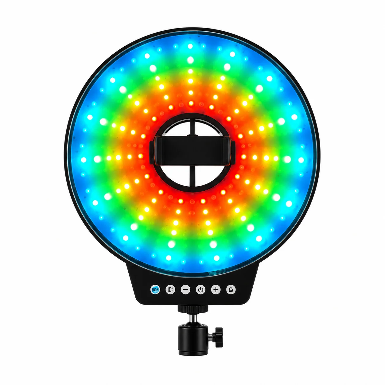 Світлодіодна LED лампа MJ-261 кільцева RGB 26 см з USB підключенням • Кільцева лампа MJ-261 для фото, відео, селфі, стримів, TikTok і зйомки контенту