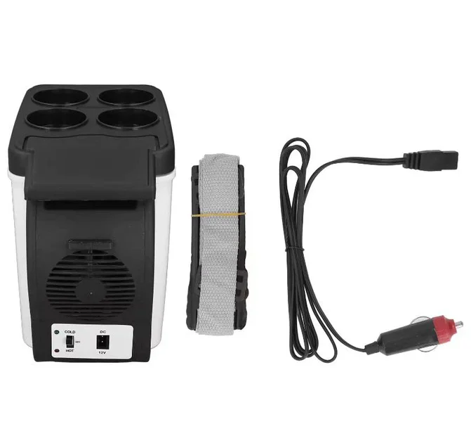 Міні автохолодильник Portable Electronic 7.5 л сіро-синій з охолодженням і нагрівом - мініатюра 3