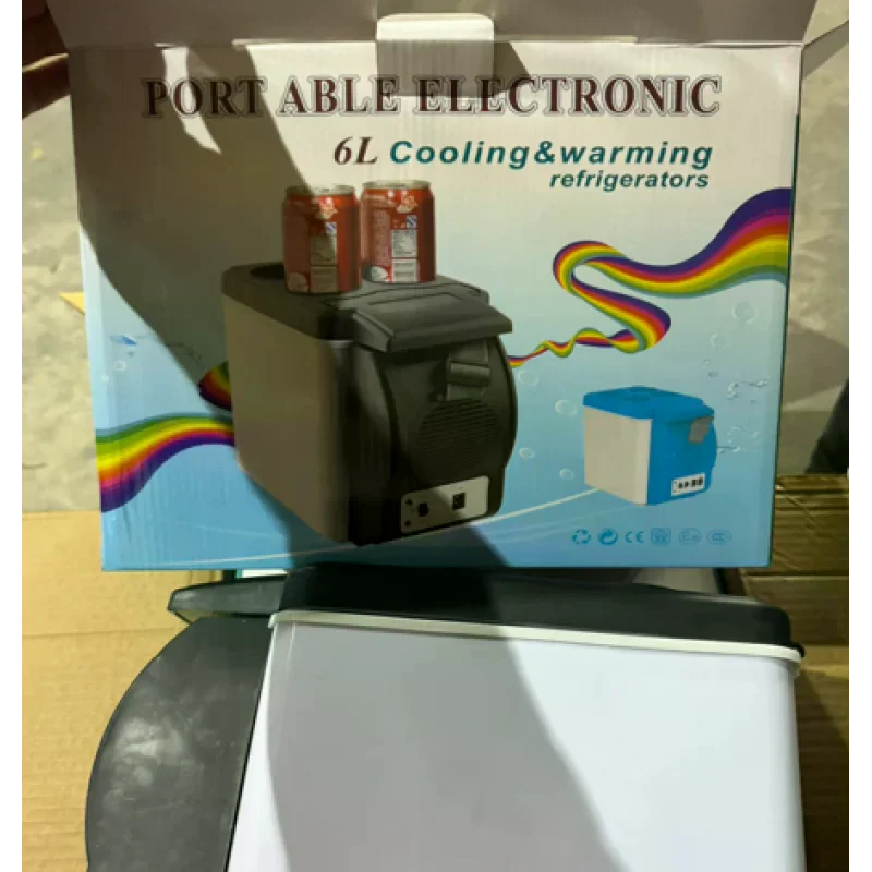 Міні автохолодильник Portable Electronic 7.5 л сіро-синій з охолодженням і нагрівом - мініатюра 5