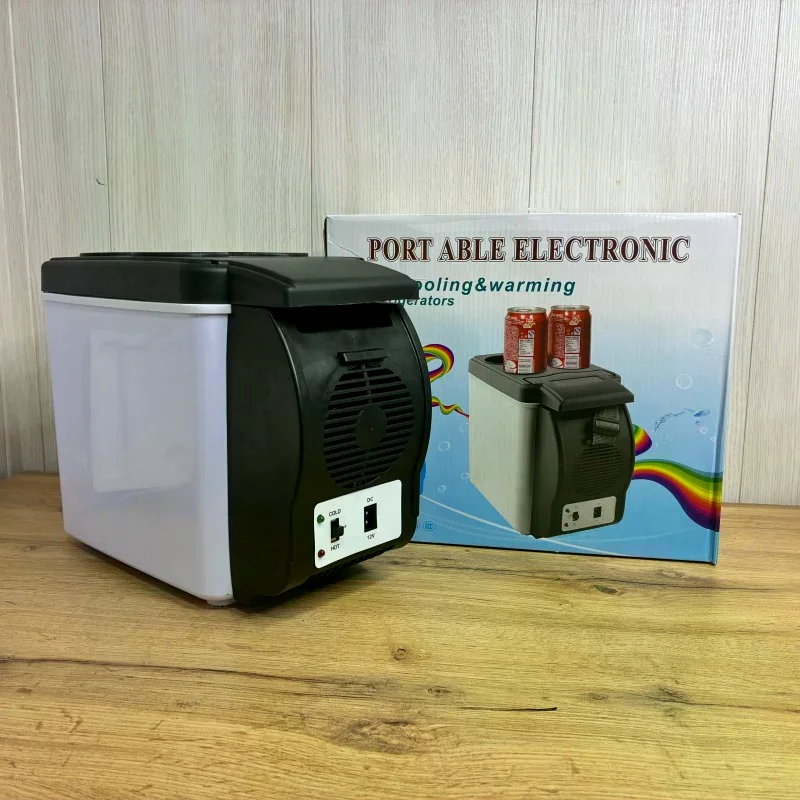 Міні автохолодильник Portable Electronic 7.5 л сіро-синій з охолодженням і нагрівом - мініатюра 6