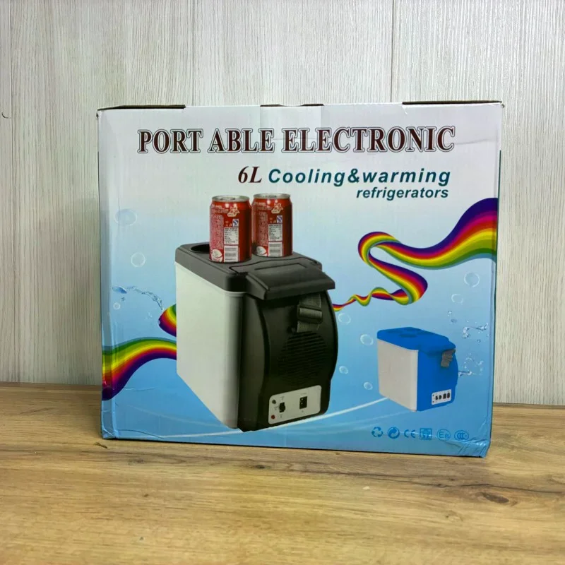 Міні автохолодильник Portable Electronic 7.5 л сіро-синій з охолодженням і нагрівом - мініатюра 10