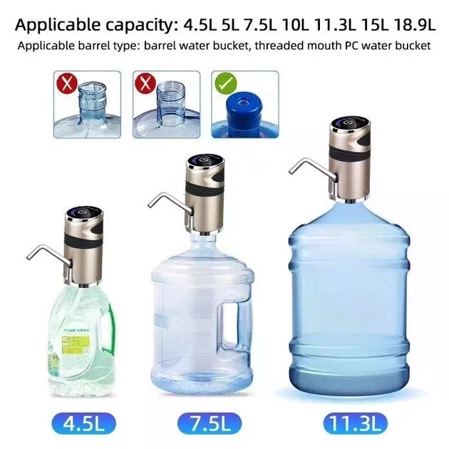 Електрична помпа для води Water Dispenser XL-129 срібляста USB - мініатюра 3