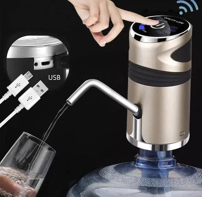 Електрична помпа для води Water Dispenser XL-129 срібляста USB - мініатюра 4