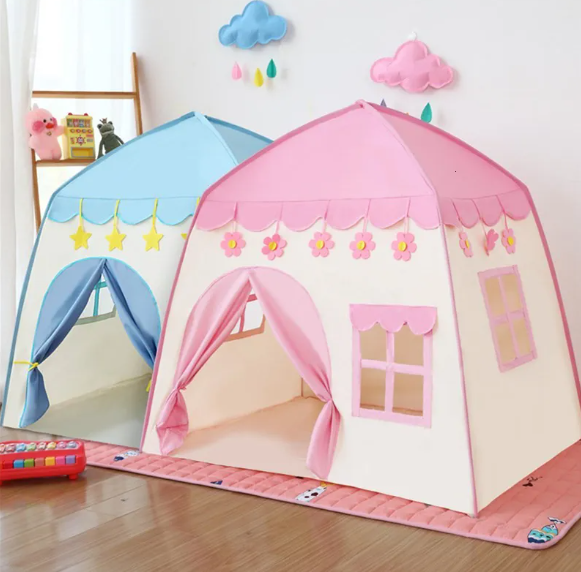 Дитячий ігровий намет Tipi Baby Tent · Складаний будиночок - намет для дитини · Рожевий / Синій