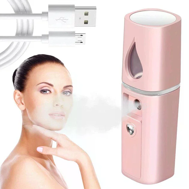 Портативний зволожувач для обличчя Nano Mist Soraver AND MSK-3445 рожевий - мініатюра 1
