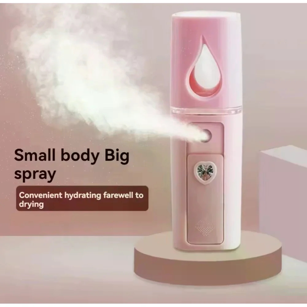 Портативний зволожувач для обличчя Nano Mist Soraver AND MSK-3445 рожевий - мініатюра 2