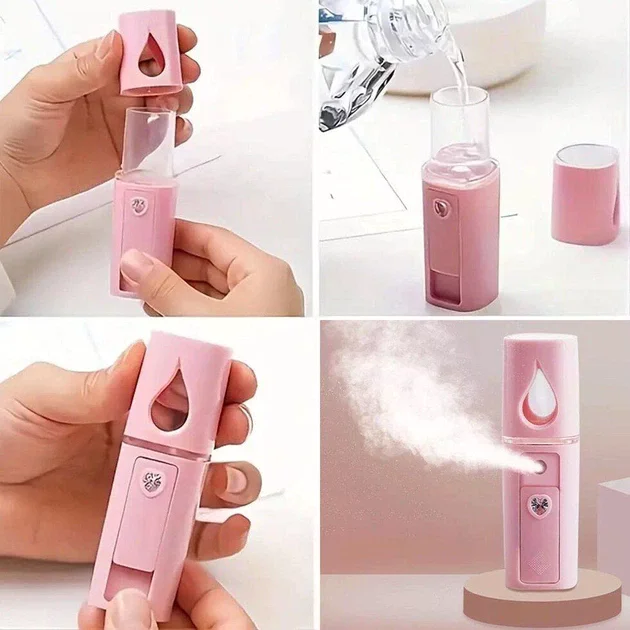 Портативний зволожувач для обличчя Nano Mist Soraver AND MSK-3445 рожевий - мініатюра 5