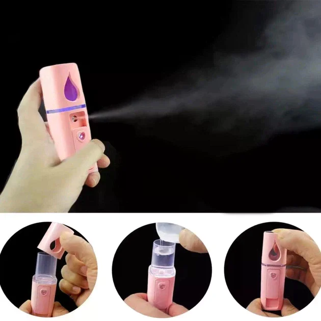 Портативний зволожувач для обличчя Nano Mist Soraver AND MSK-3445 рожевий - мініатюра 7