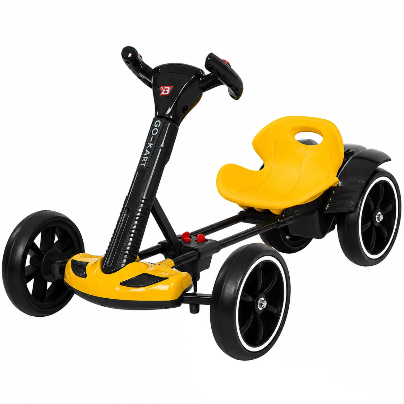 Дитячий електромобіль GO KART F1 жовтий з пультом і Bluetooth 390 Вт - мініатюра 5
