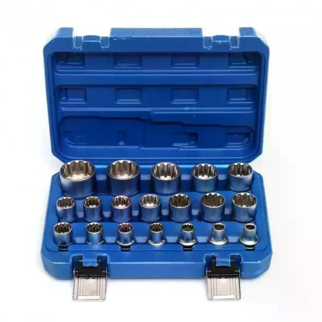 Набір 12-гранних торцевих головок Kraft&Dele KD10348 21 шт 1/2″ • Комплект головок Kraft&Dele KD10348 8–36 мм у кейсі для авто, гаража та ремонту