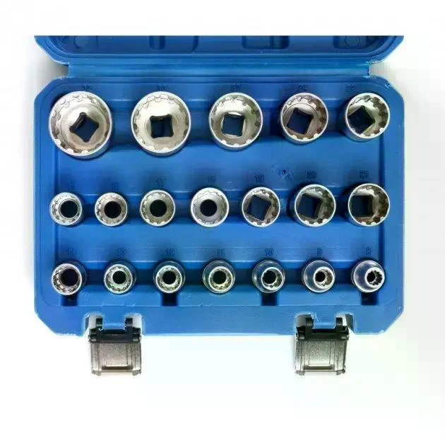 Набір 12-гранних торцевих головок Kraft&Dele KD10348 21 шт 1/2″ - мініатюра 3