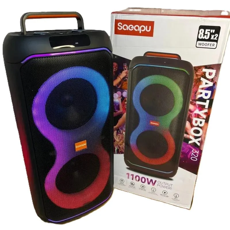 Портативна Bluetooth колонка PartyBox 320 240W RGB чорна • Акустична система PartyBox 320 з колесами, підсвіткою, караоке та акумулятором чорна