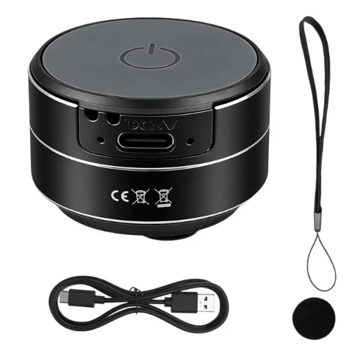 Вібраційна Bluetooth-колонка Hombasing 3 Вт з магнітом і присоскою • Бездротова міні-колонка Hombasing Bluetooth 5.3 з акумулятором і заряджанням Type-C