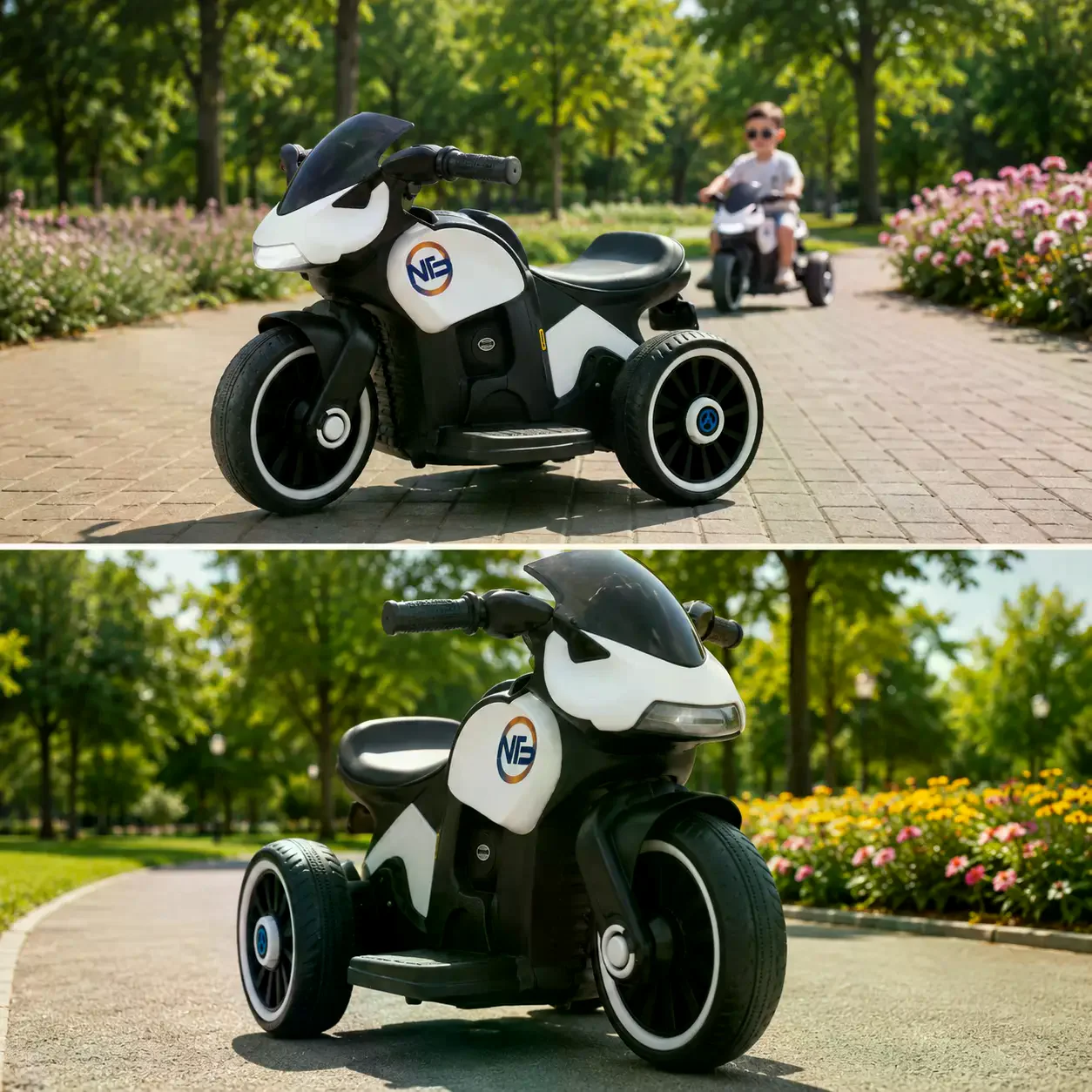 Дитячий електромотоцикл 26X-128 білий на акумуляторі - мініатюра 7