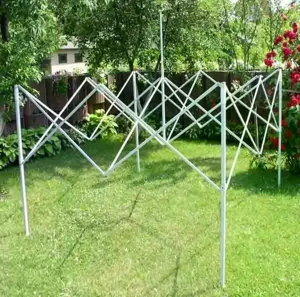 Посилений розсувний шатер 2×2 м з білим каркасом - мініатюра 7