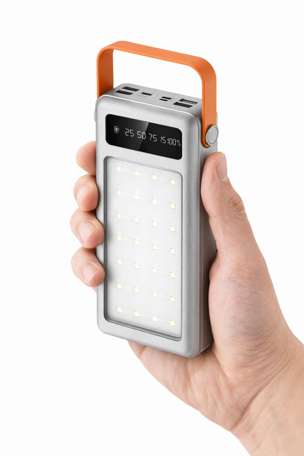 Повербанк 100000 mAh JS-658 для поїздок і роботи ∙ Зовнішній акумулятор JS-658 з LED-фонариком