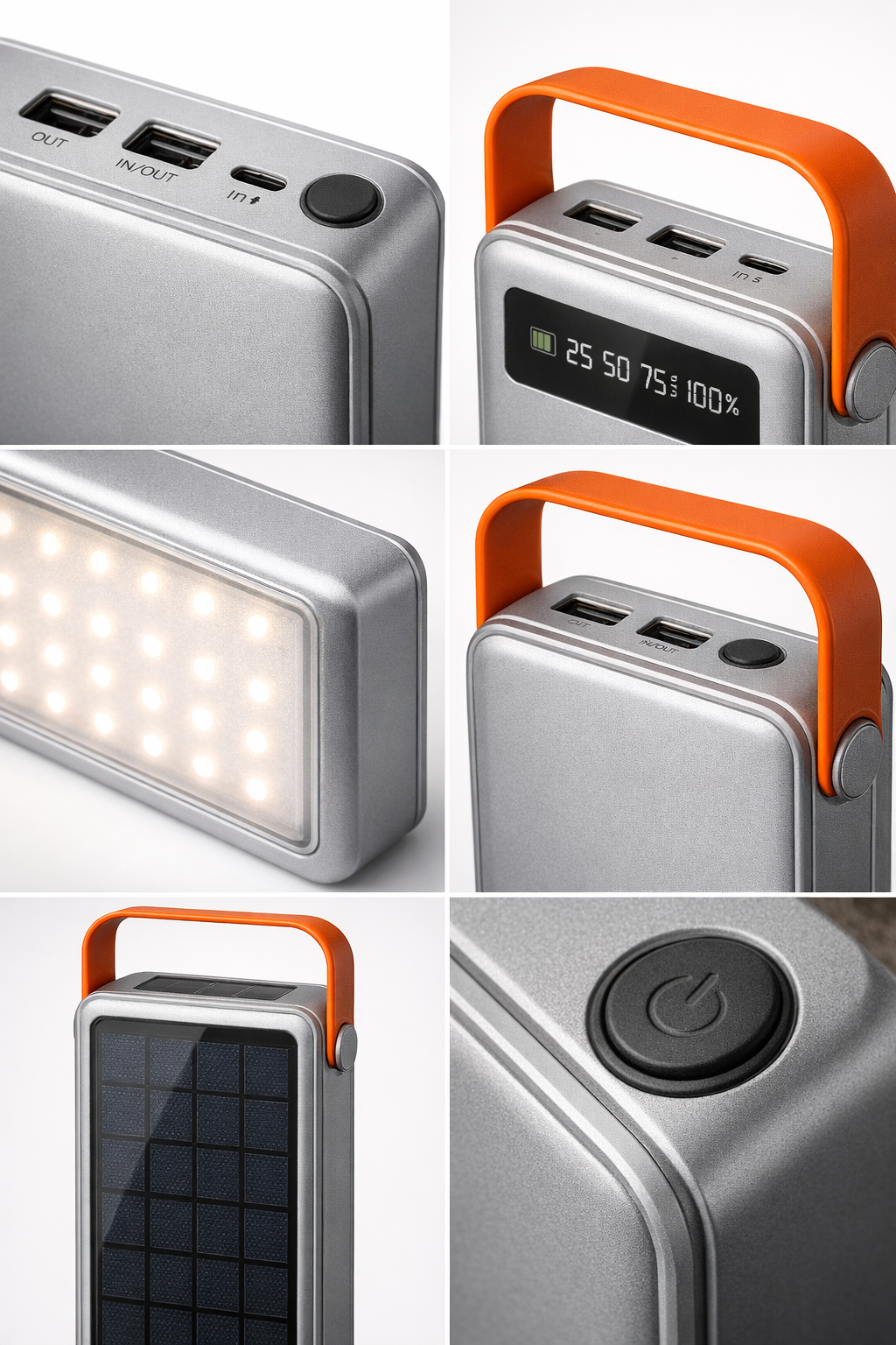 Повербанк 100000 mAh JS-658 для поїздок і роботи ∙ Зовнішній акумулятор JS-658 з LED-фонариком - мініатюра 2