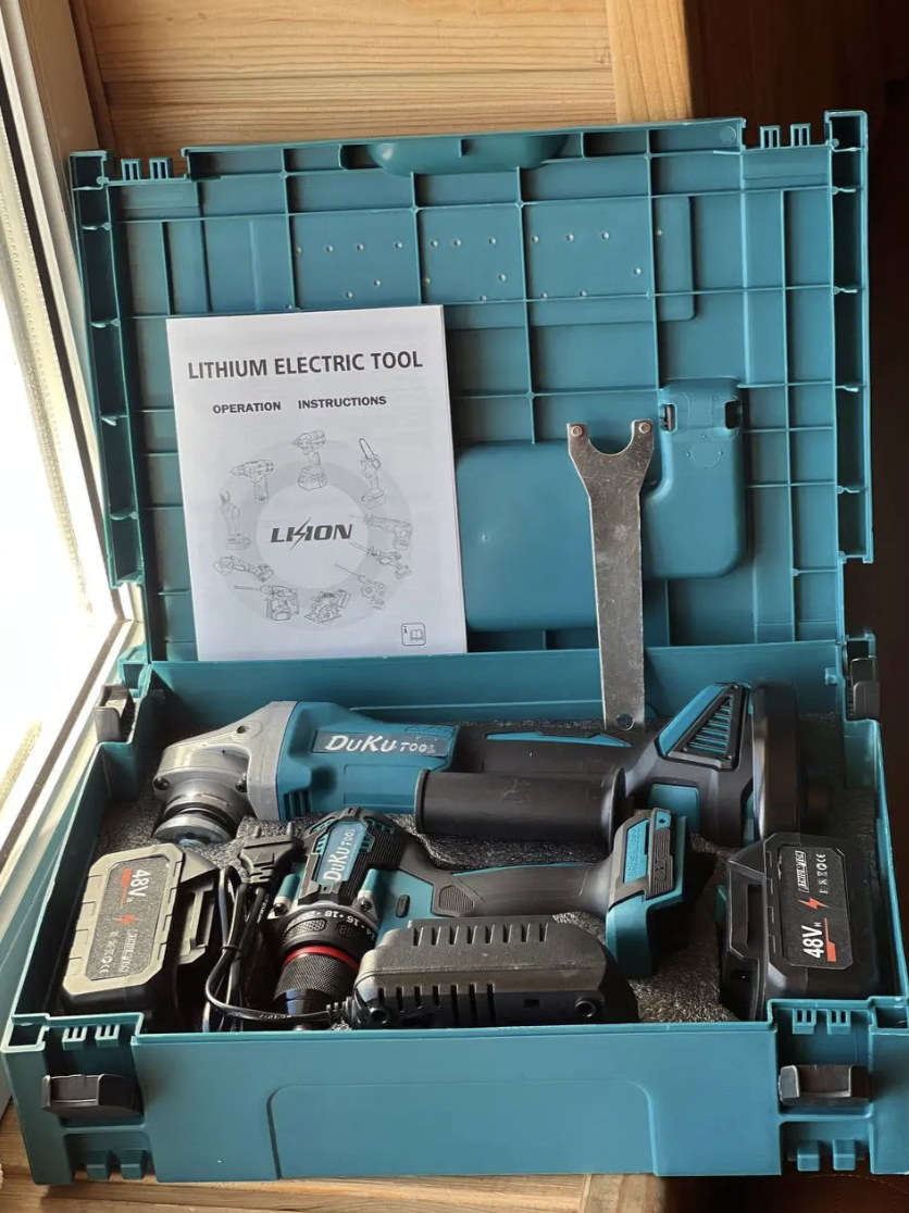 Набір акумуляторного інструменту LY- 0217 ∙ Комплект LY- 0217 2в1 ударний шуруповерт і болгарка - мініатюра 3