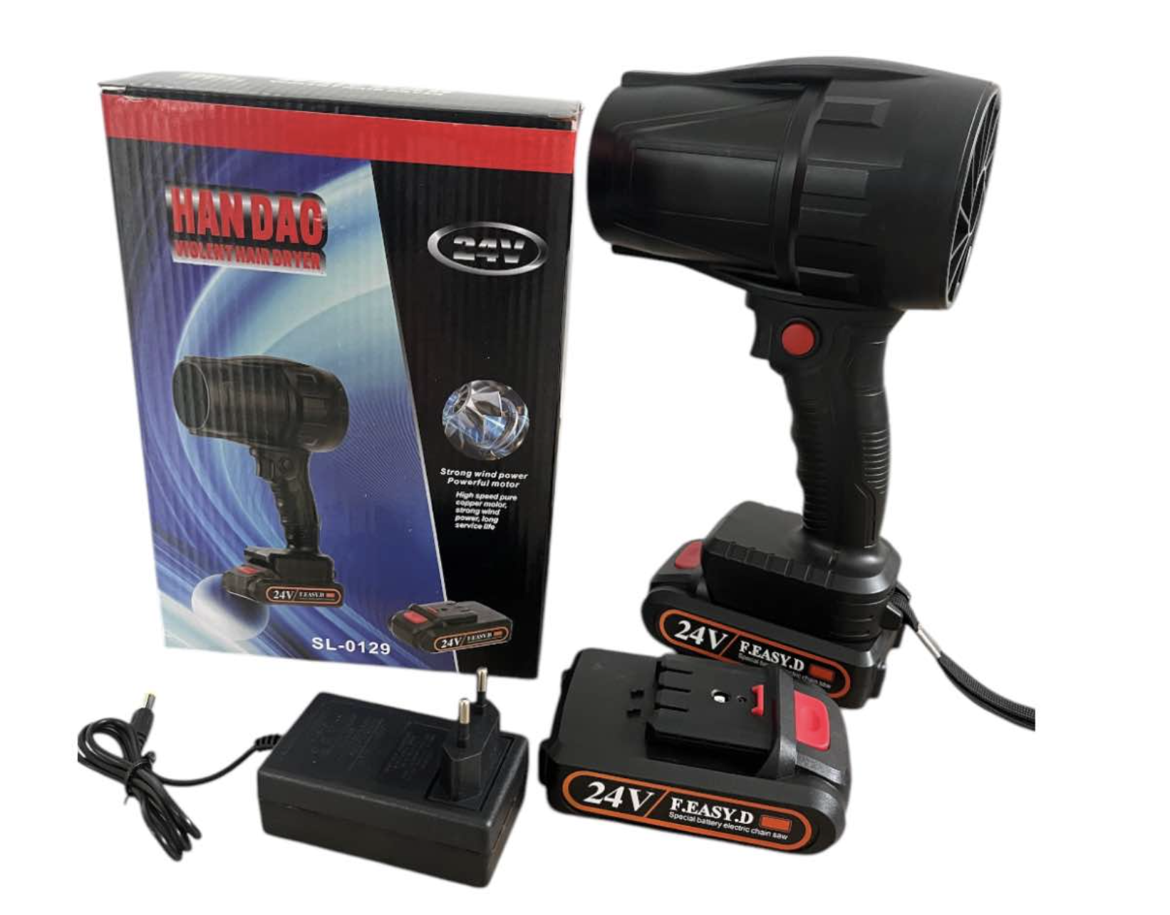 Турбореактивний ручний вентилятор XL-1589 ∙ Акумуляторна повітродувка до 70 м/с XL-1589