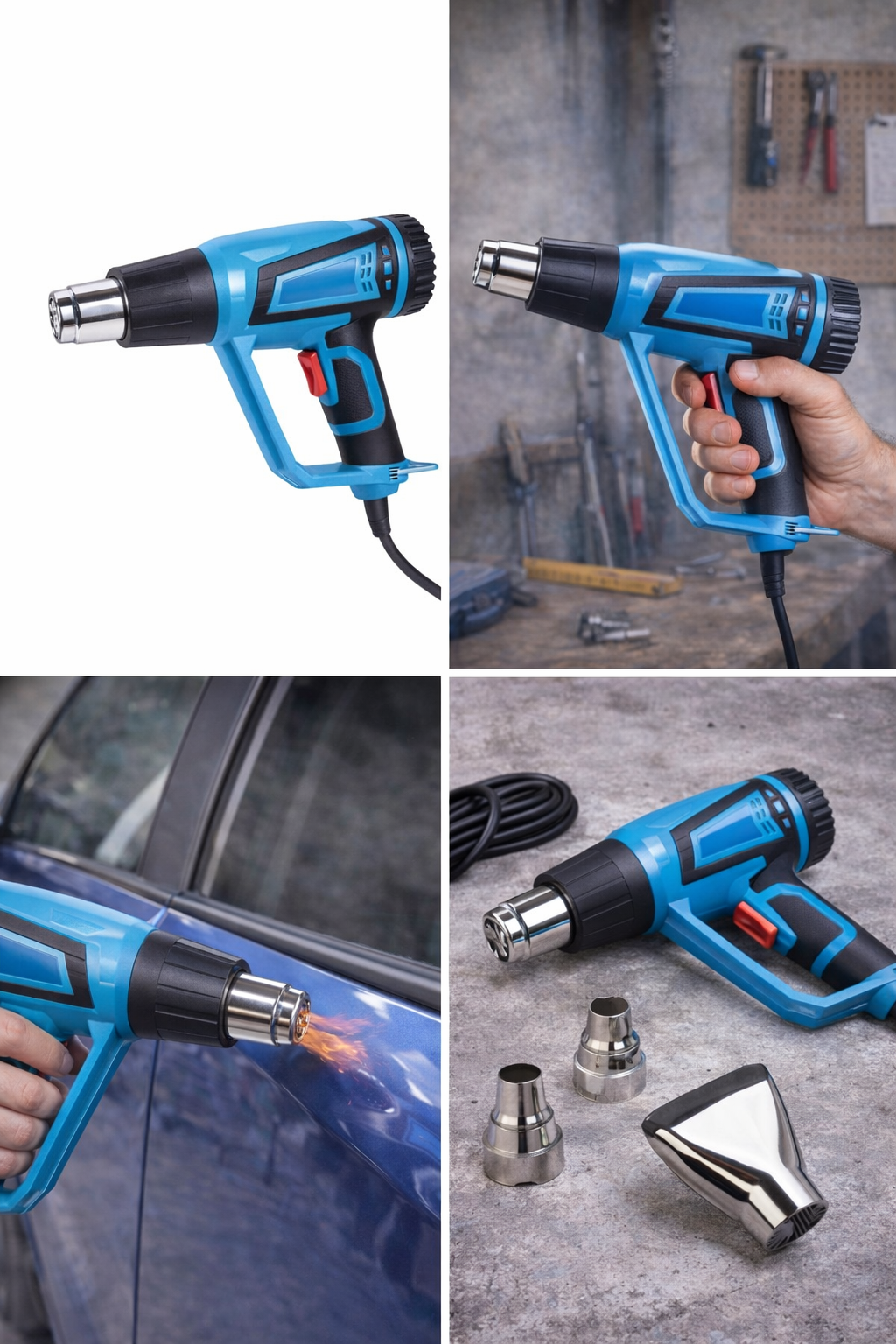 Промисловий фен X512 1600 Вт з 4 насадками для нагріву і ремонту - мініатюра 5