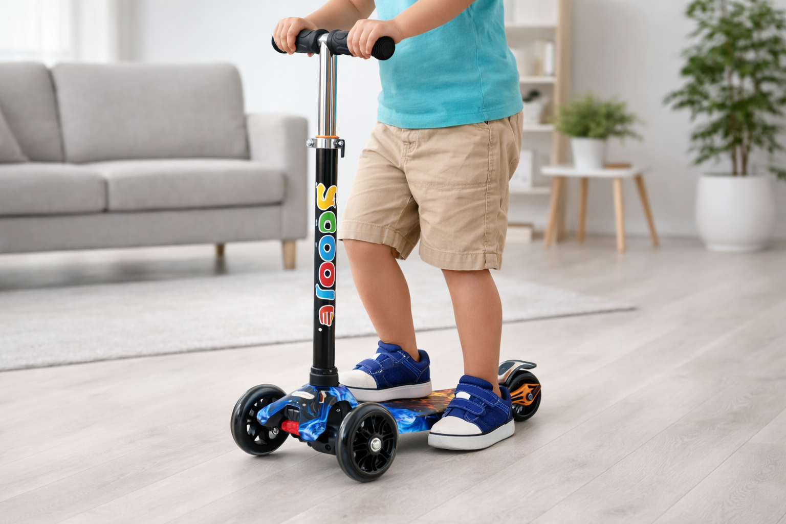 Самокат Максі SL4 Вогонь і Лід зі світними колесами - мініатюра 4