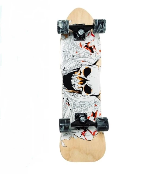Скейтборд круїзер White Skull для прогулянок і щоденного катання - мініатюра 4