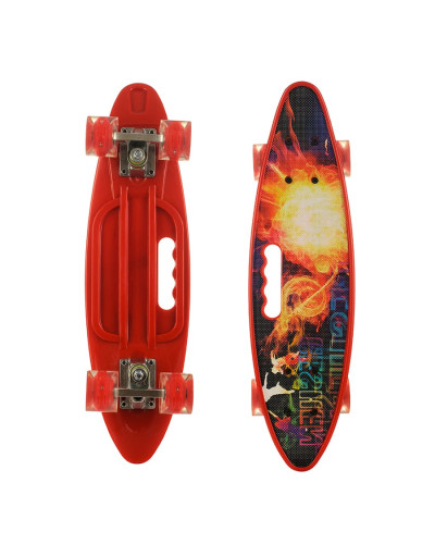 Пенніборд AS зі світними колесами і ручкою для дітей та підлітків - мініатюра 4