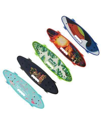 Пенніборд AS зі світними колесами і ручкою для дітей та підлітків - мініатюра 6