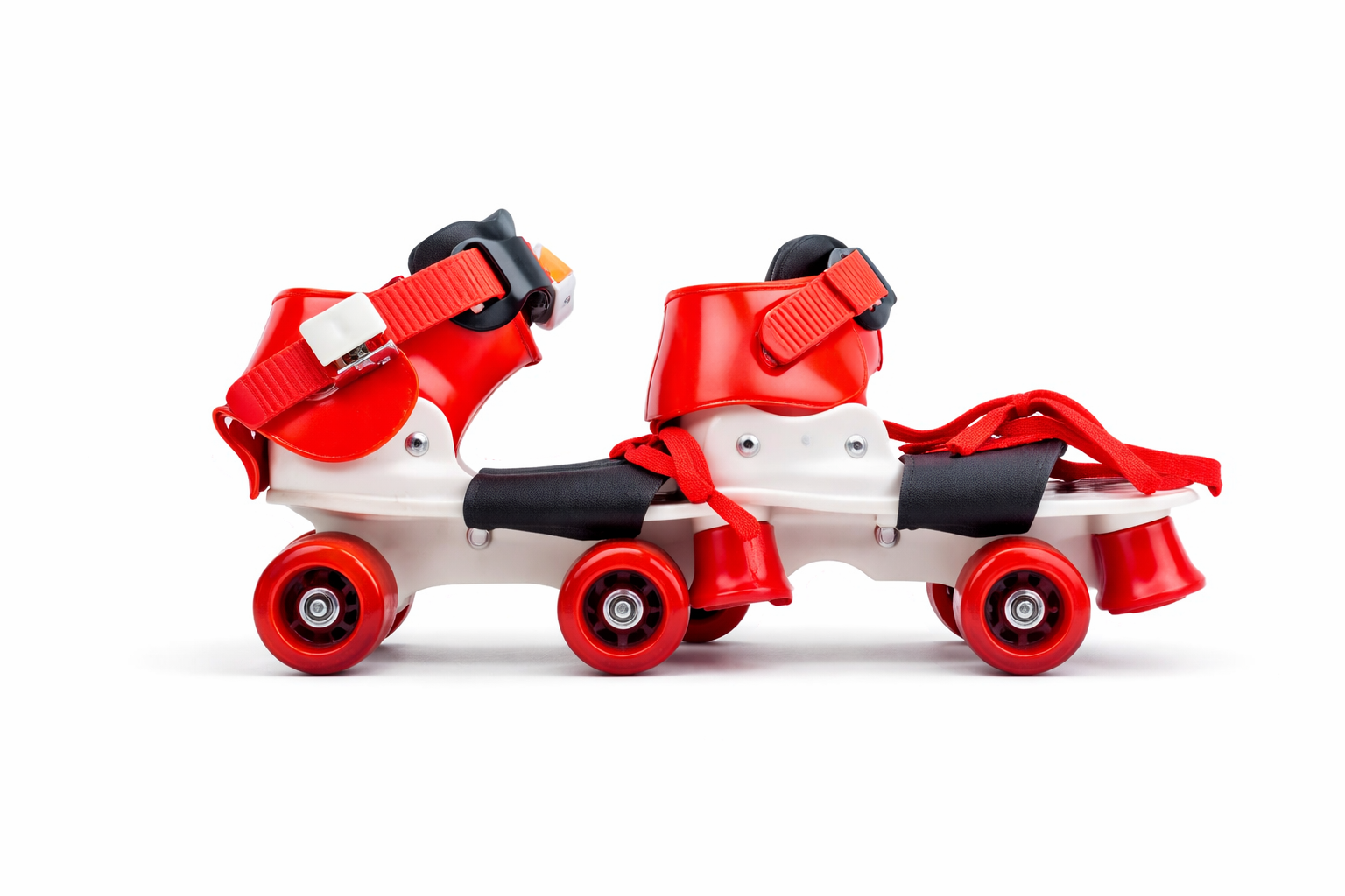 Дитячі розсувні ролики на взуття 26–29 • Ролики на кросівки для хлопчиків і дівчаток 0102 червоні та сині для прогулянок і активного відпочинку