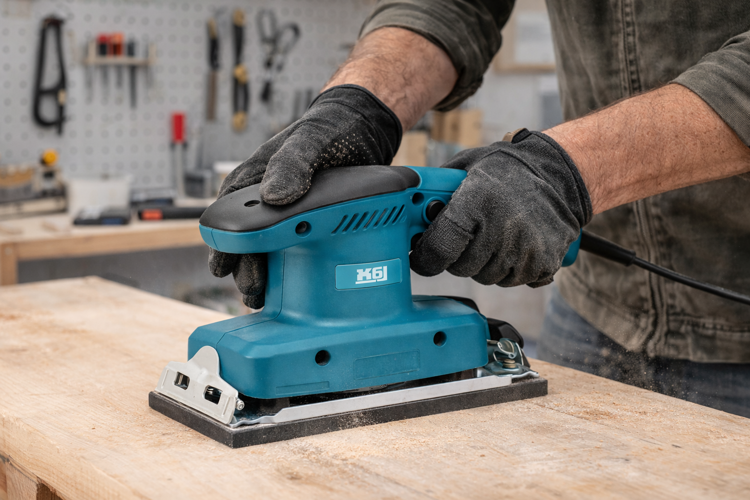 Вібраційна шліфувальна машина X-513 для дерева і шпаклівки - мініатюра 7