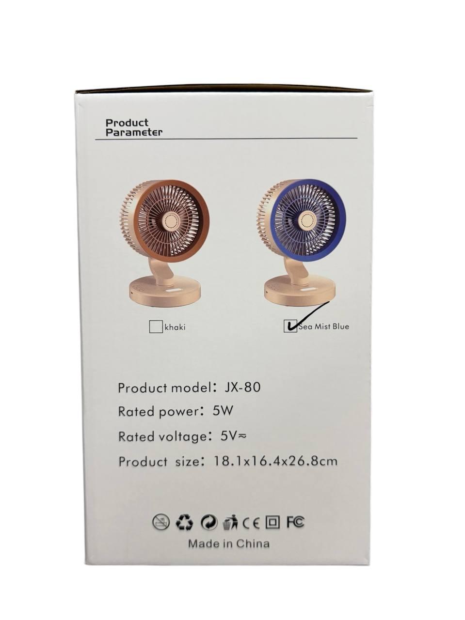 Портативний вентилятор SkeBerg JX-80 з LED-підсвічуванням - мініатюра 4